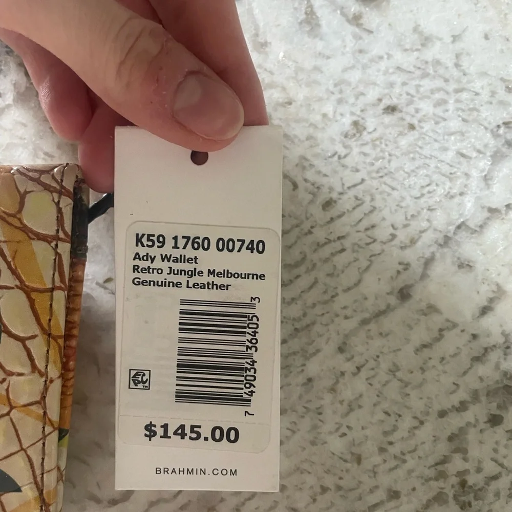 Brahmin Ady Retro Jungle Melbourne Wallet Genuine Leather - Picture 9 of 11